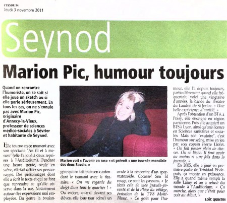 Essor Savoyard - 3 novembre 2011